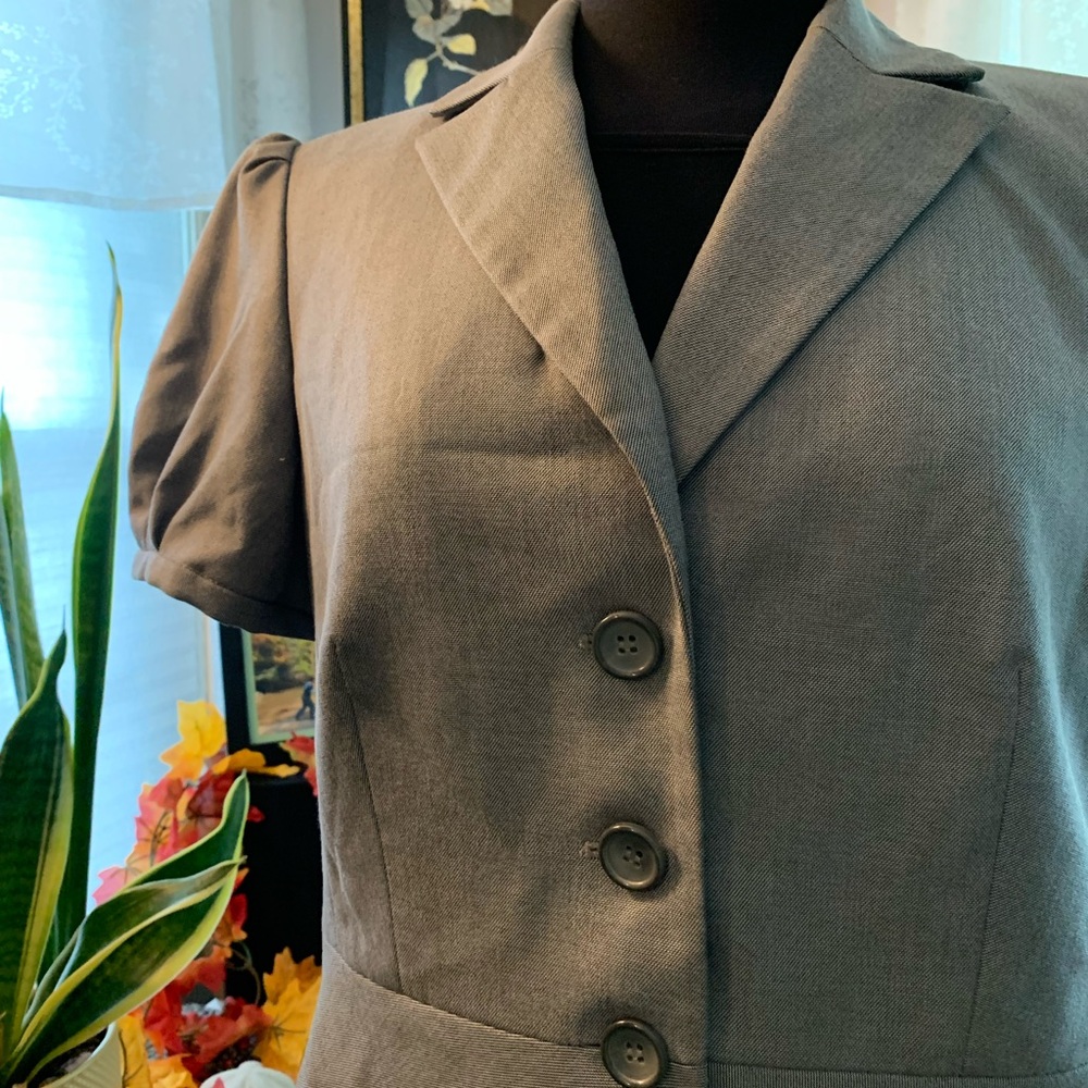 Dress Barn Slate Gray 3 Button Blazer